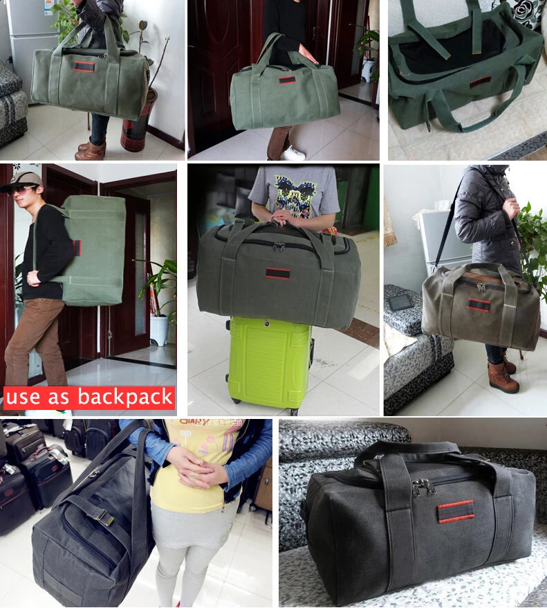 ANAARE Men Travel Bags Large Capacity Women Luggage Travel Duffle Bags Canvas Big Travel Handbag Folding Trip Bag Waterproof 240819