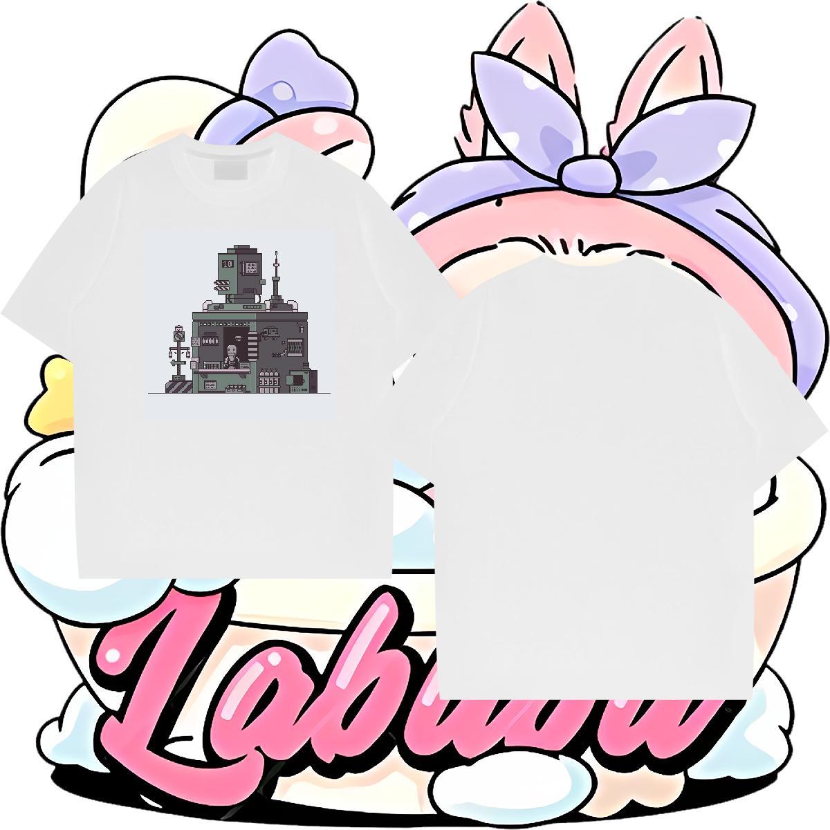 High Quality robot 100% Cotton 230g Tshirt for Man Woman Street Breathable Mens T Shirts Fashion Design Asian Size Clothings
