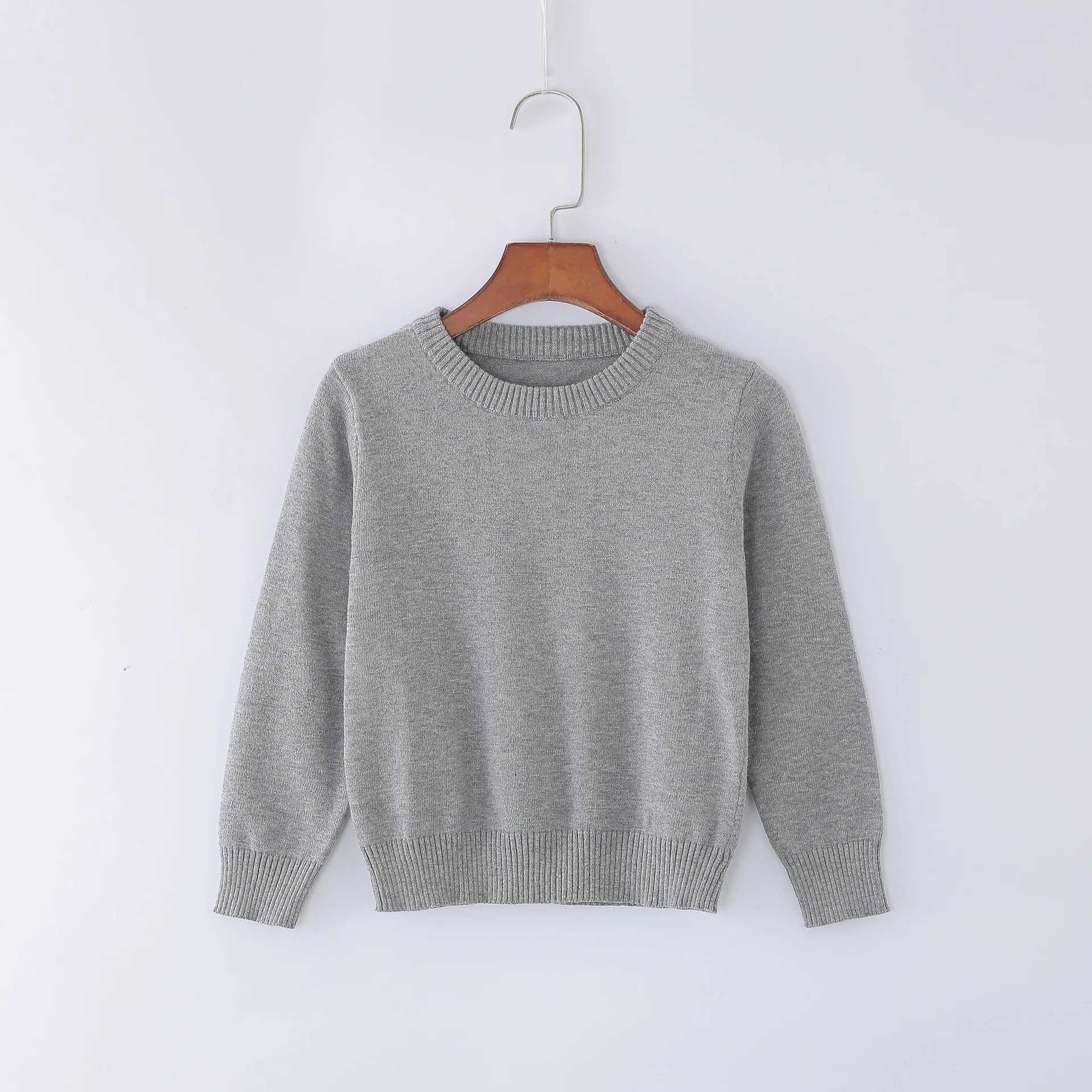 2021 New Children Clothes Pullover 4 Years Girl Fashion Blouses Baby Boy Knit Sweater Kids Blue O-Neck Sweater 1 To 3 5 6 YearsXJ240819