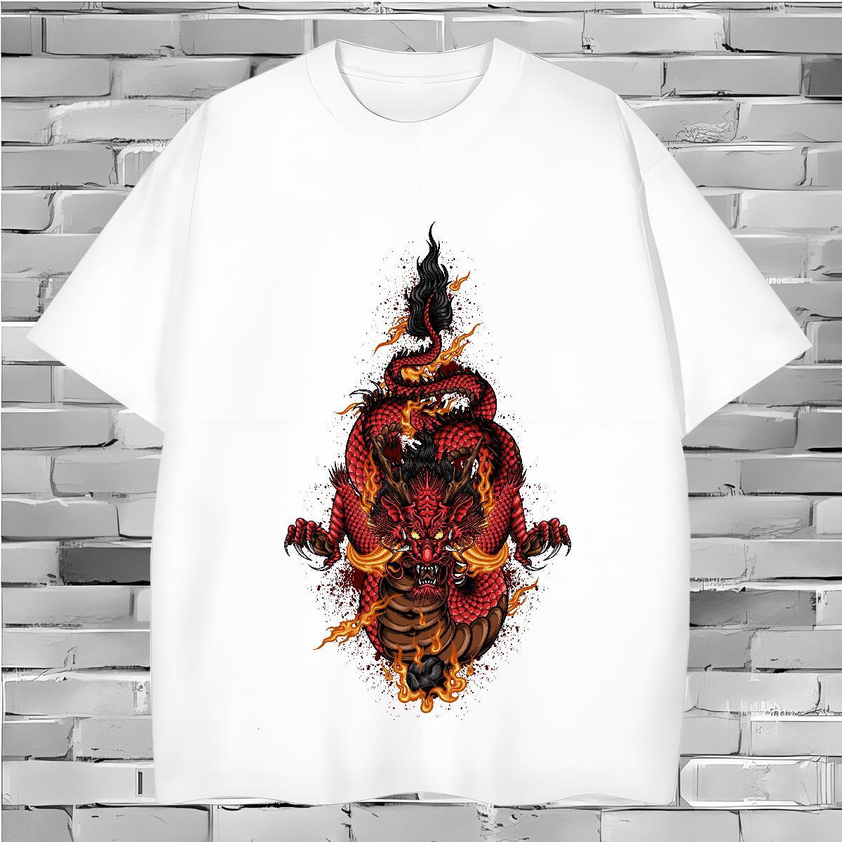 Men T Shirts 230g Cotton angry Street Breathable Short Sleeve Black Oversized Men Tops Tees Customized Cool Design Tshirts