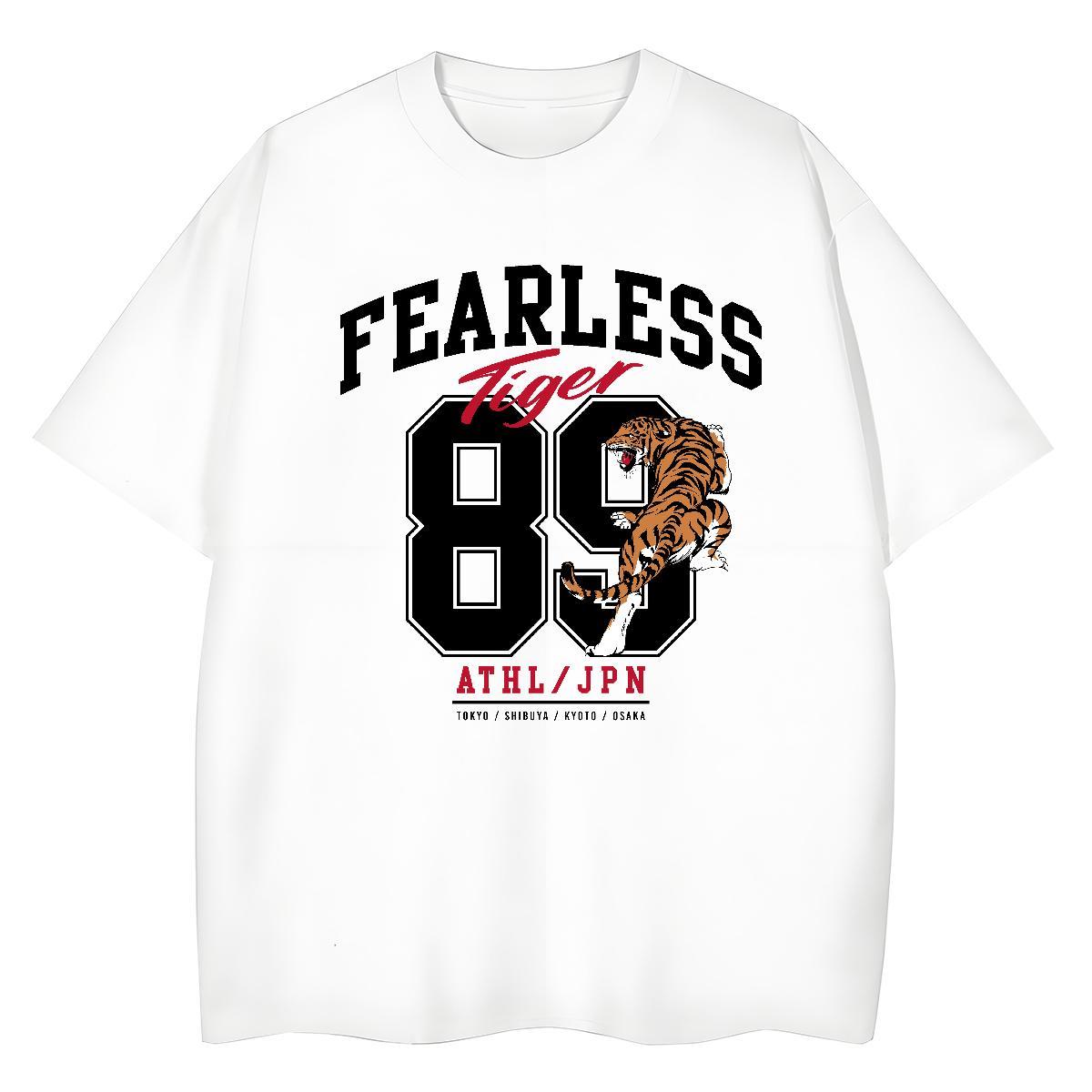 Classic Lady T shirt Sports Casual Breathable Short Sleeve Tops Soft 230g Pure Cotton tiger Customized T Shirts Women
