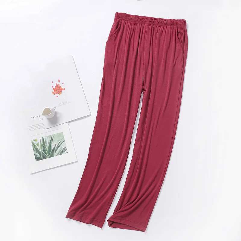 Summer Male Modal Sleeping Pants Solid Sleep Trouser Mens Sleepwear Bottom Soft Sleepwear Home Wear 2024 Spring/Summer 4XLW240719