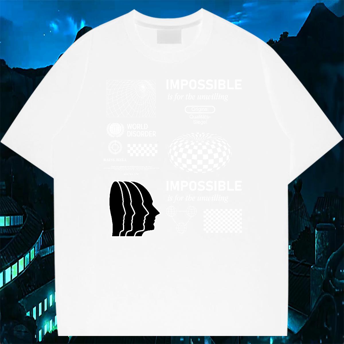 Cool side face 230g Pure Cotton Men Tees Street Casual Breathable Men T Shirts DIY Customized Custom Anime Tees Shirts