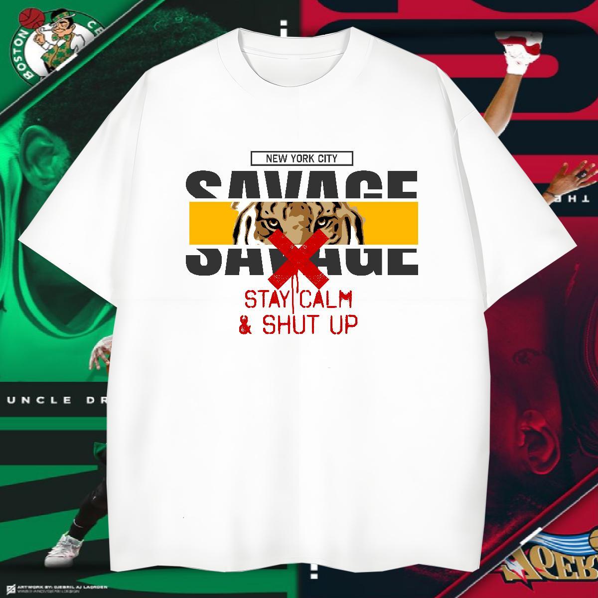 Soft T shirt tiger Breathable Crew Neck Home Outdoor Oversized 230g Pure Cotton Men Tops Tees Fashion Designer Tshirts