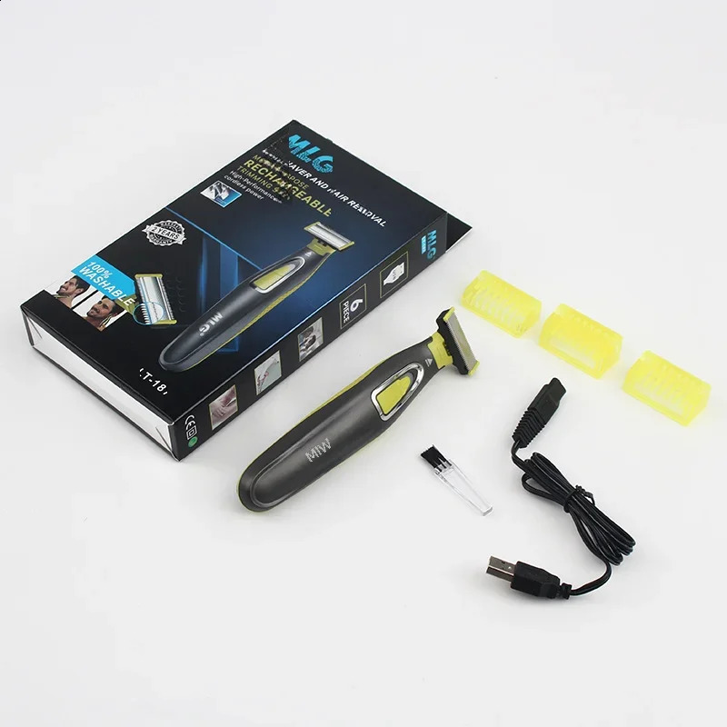 One Blade Hybrid Electric USB Rechargeable Waterproof Razor Shaver Body Hair Groomer For Men Razor Shaver 240814