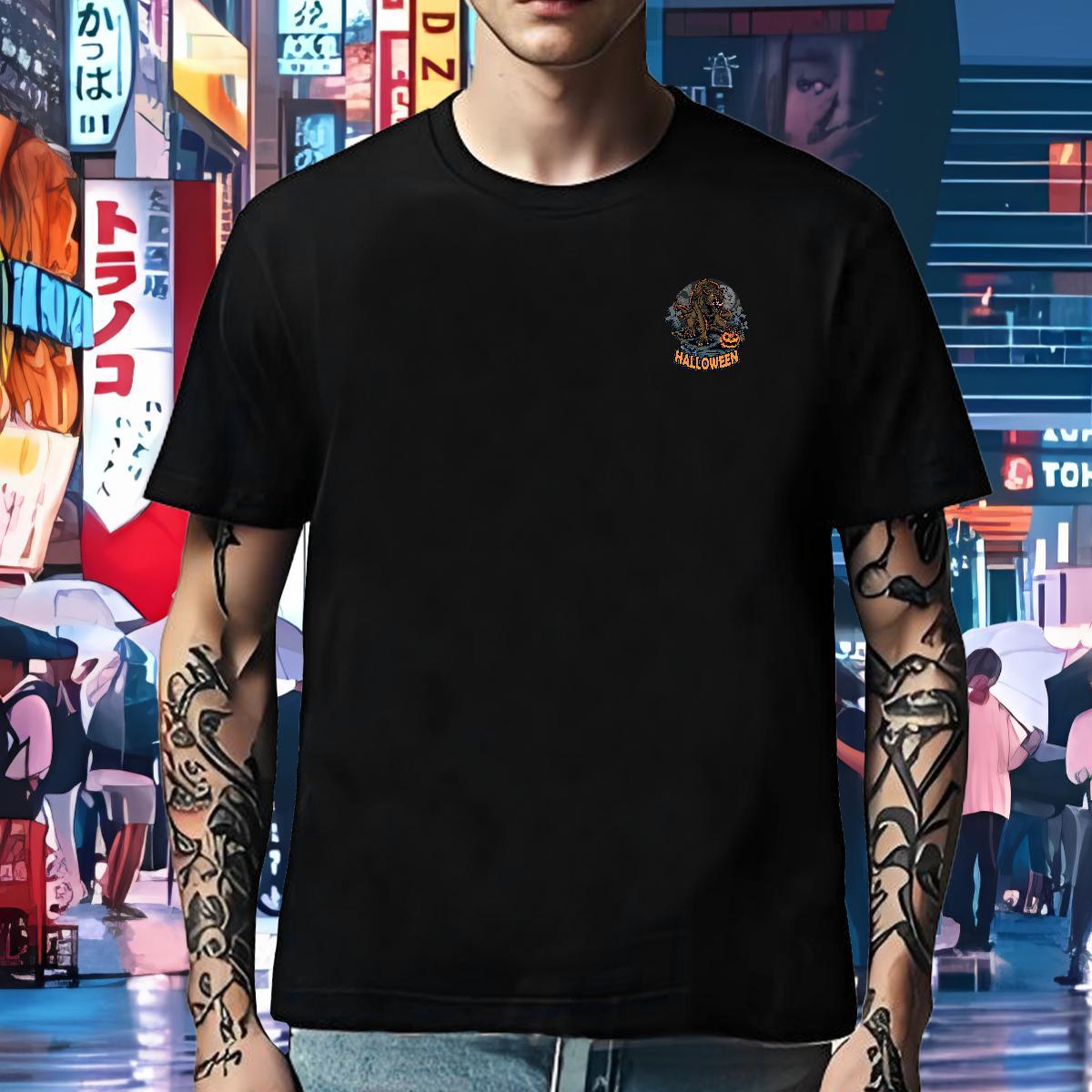 DIY Customized Tshirt for Man Woman pumpkin Home Outdoor 100% Cotton 230g Tees Shirts Breathable Popular T Shirts Men Skull