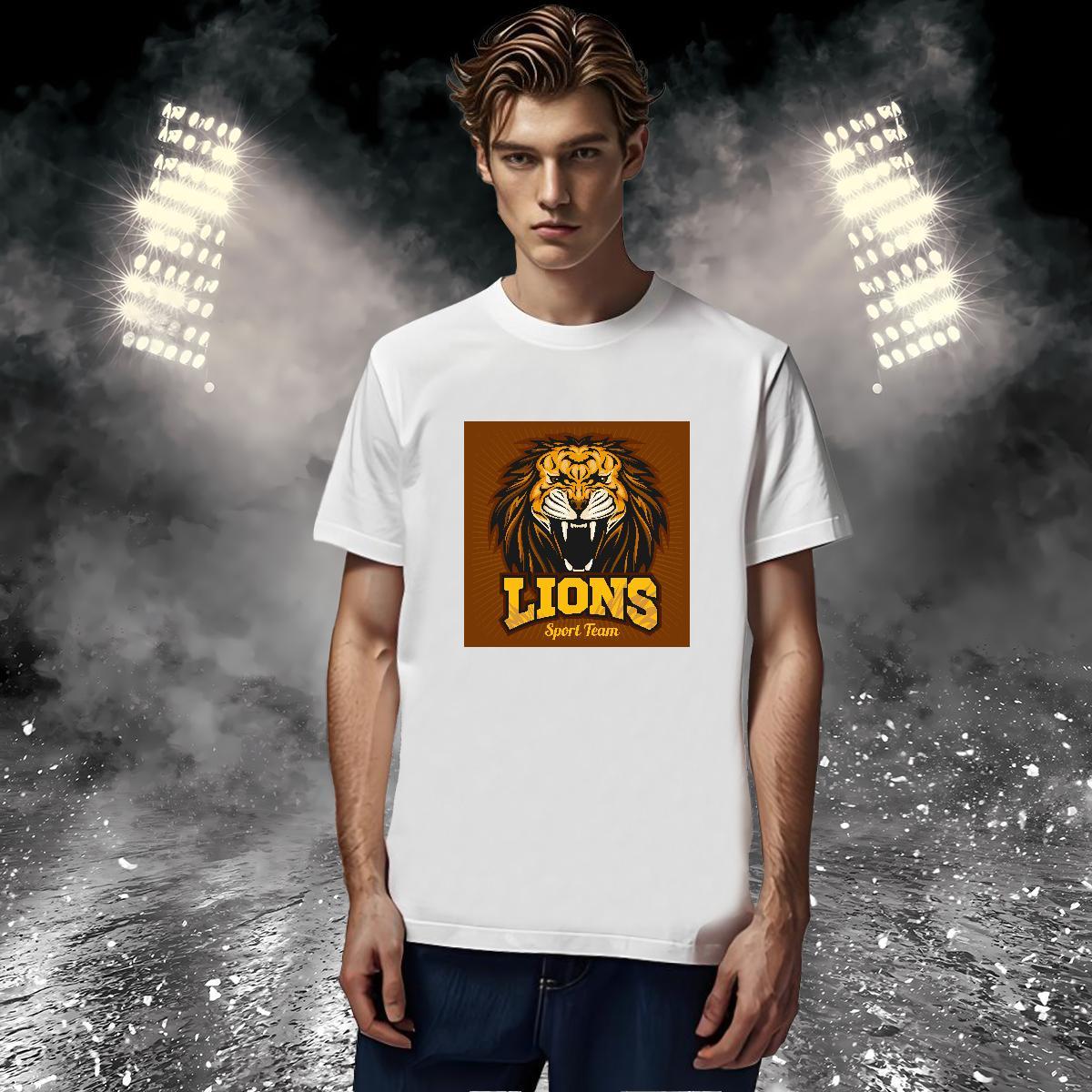 Comfortable Man T Shirts lion Crew Neck Hip Hop Street Customized 230g Pure Cotton Men Tops Tees New Arrival Clothes