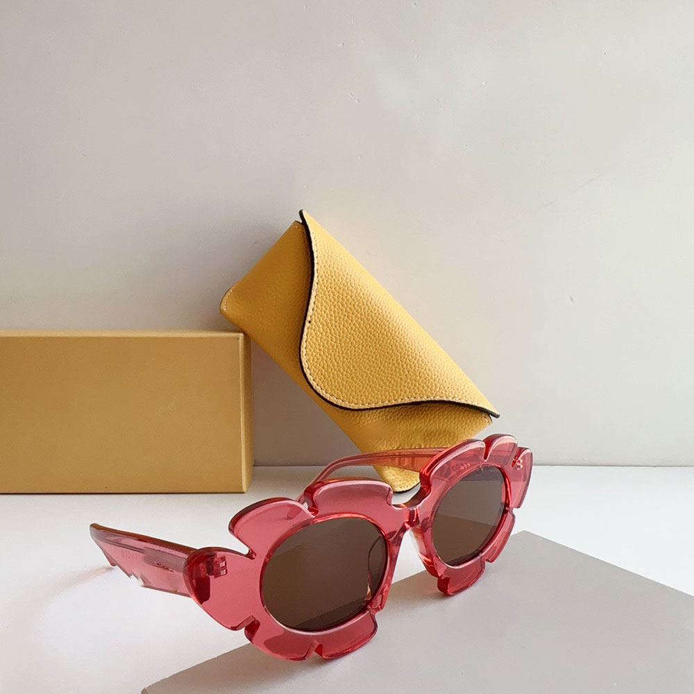 Designer Women Flower Sunglasses nylon Classic logo on temple Flower sunglasses Luxury outdoor party eyewear Lunettes de soleil Designer 40088