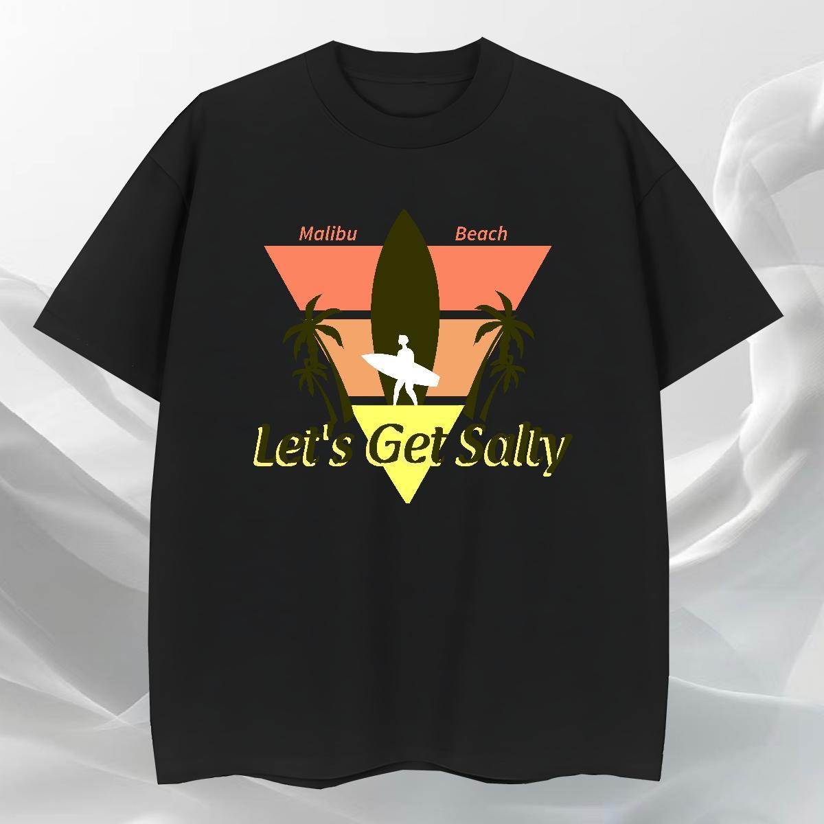 Designer Men Tees Spring Summer 100% Cotton 230g DIY Pure Cotton wave Mens T Shirts Fashion New Clothes
