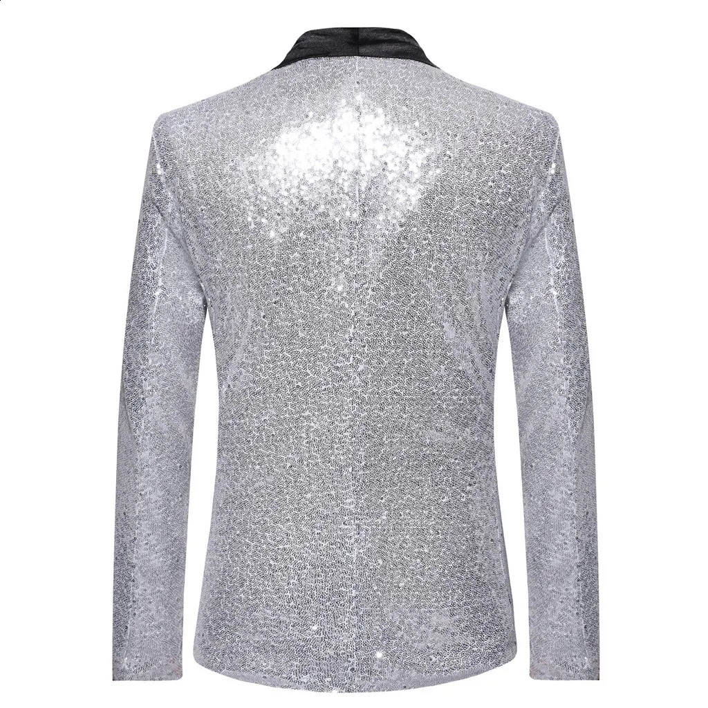 Shining gold sequins sparkling sports jackets mens nightclubs dances ball sets clothing stage costumes 240819