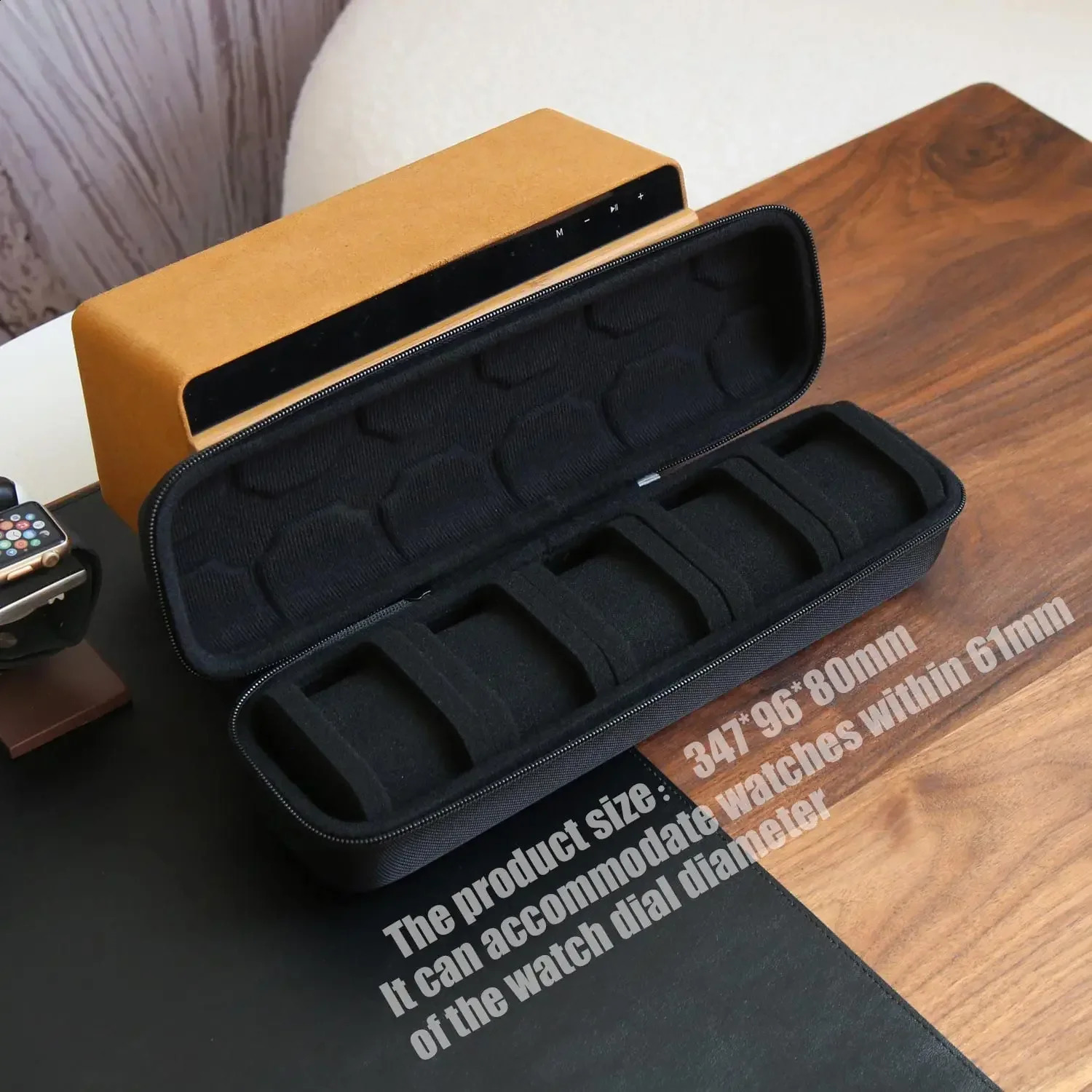 Watch Box Organizer portable storage for mens or womens watches used as a display stand and smartwatches 240812