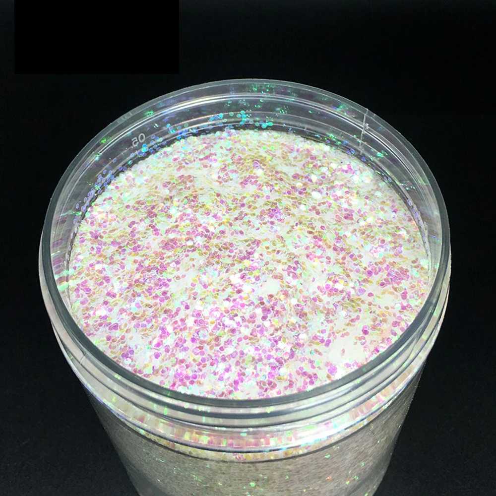 1 Bottle 0.2/0.4/1mm AB White Nail Glitter Holographic Glitter Flakes for Nail DIY Iridescent Powder Shiny Fine Sequins Dust 3 XJ240815