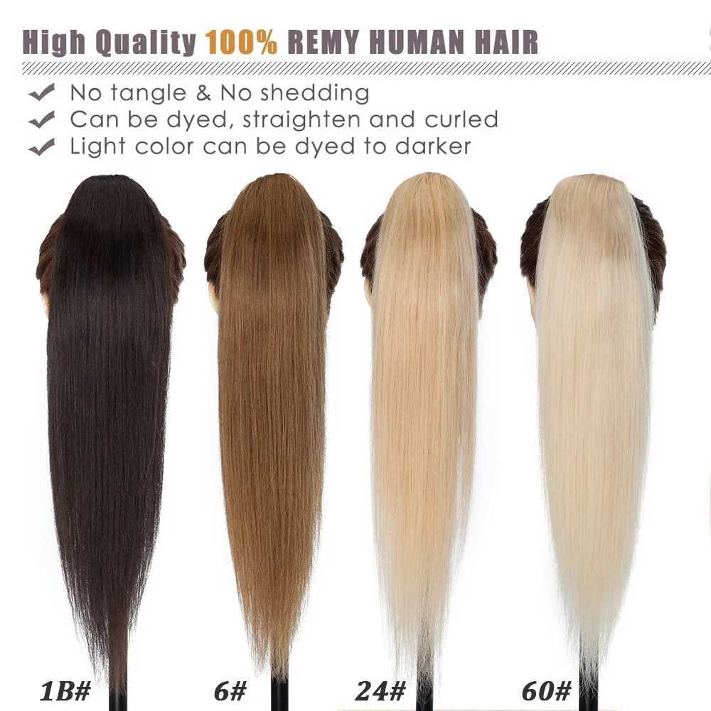Rich choices 100% extension of ponytail for human hair long chin/claw ponytail with female hair clip W240817