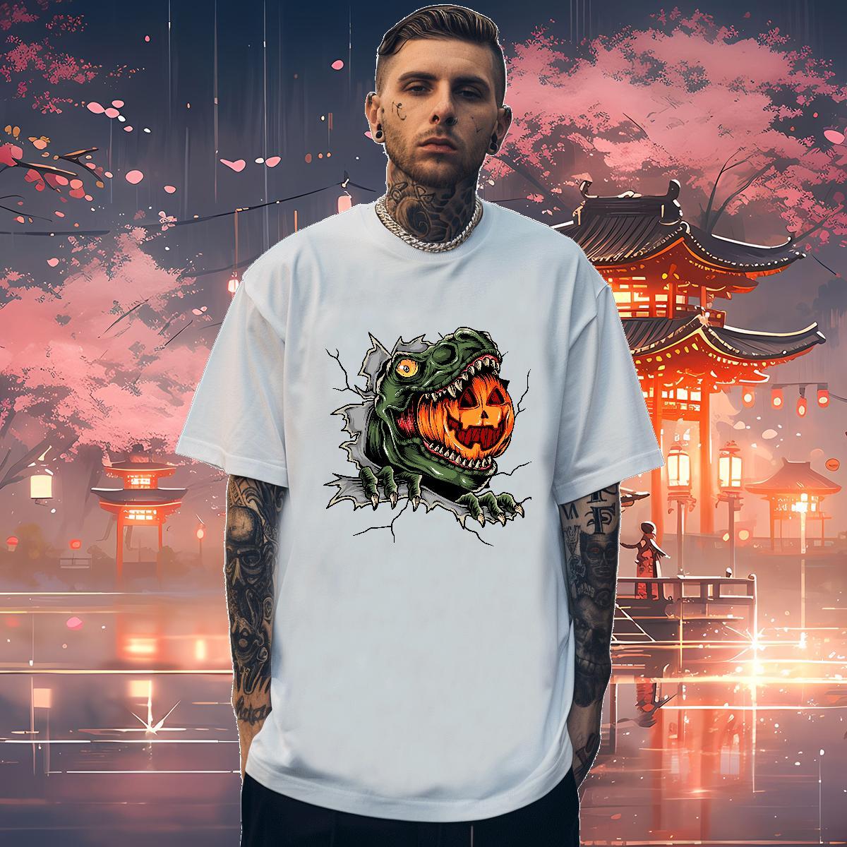 2024 New Men Tees crocodile Anime Printing Street 100% Cotton 230g Clothings Pure Cotton Brand T-Shirts for Men Custom Big Size