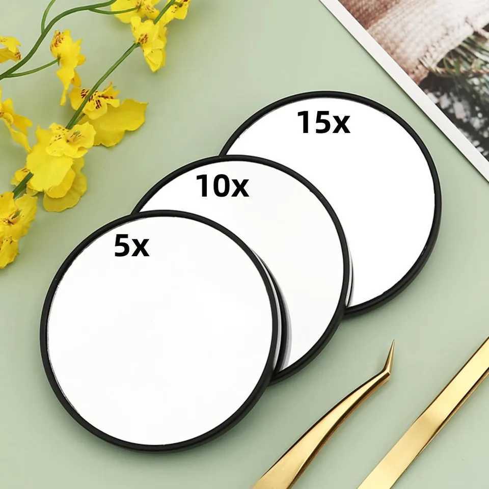 5X/10X/15X Magnifying Mirror with Suction Cup Round Cosmetics Makeup Mirror Shaving Bedroom Compact Magnification Vanity Mirrors Y240819
