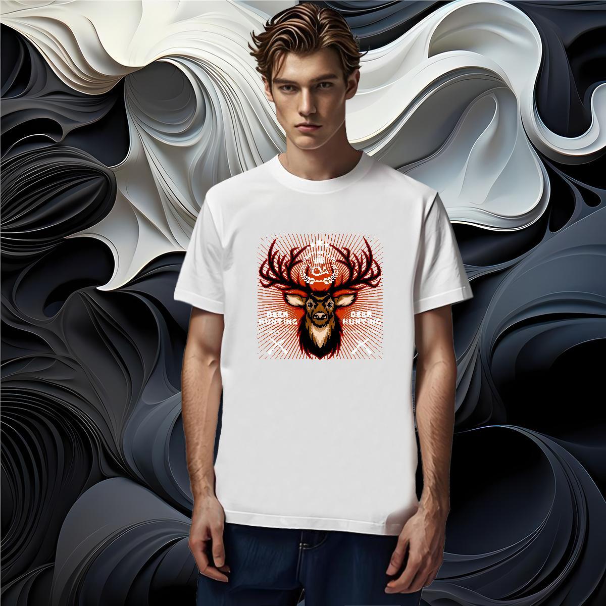 T-Shirts 230g 100% Cotton deer Casual Beach Breathable Short Sleeve Plus Size Cartoon Tshirt for Man Woman 2024 New Unisex Clothings