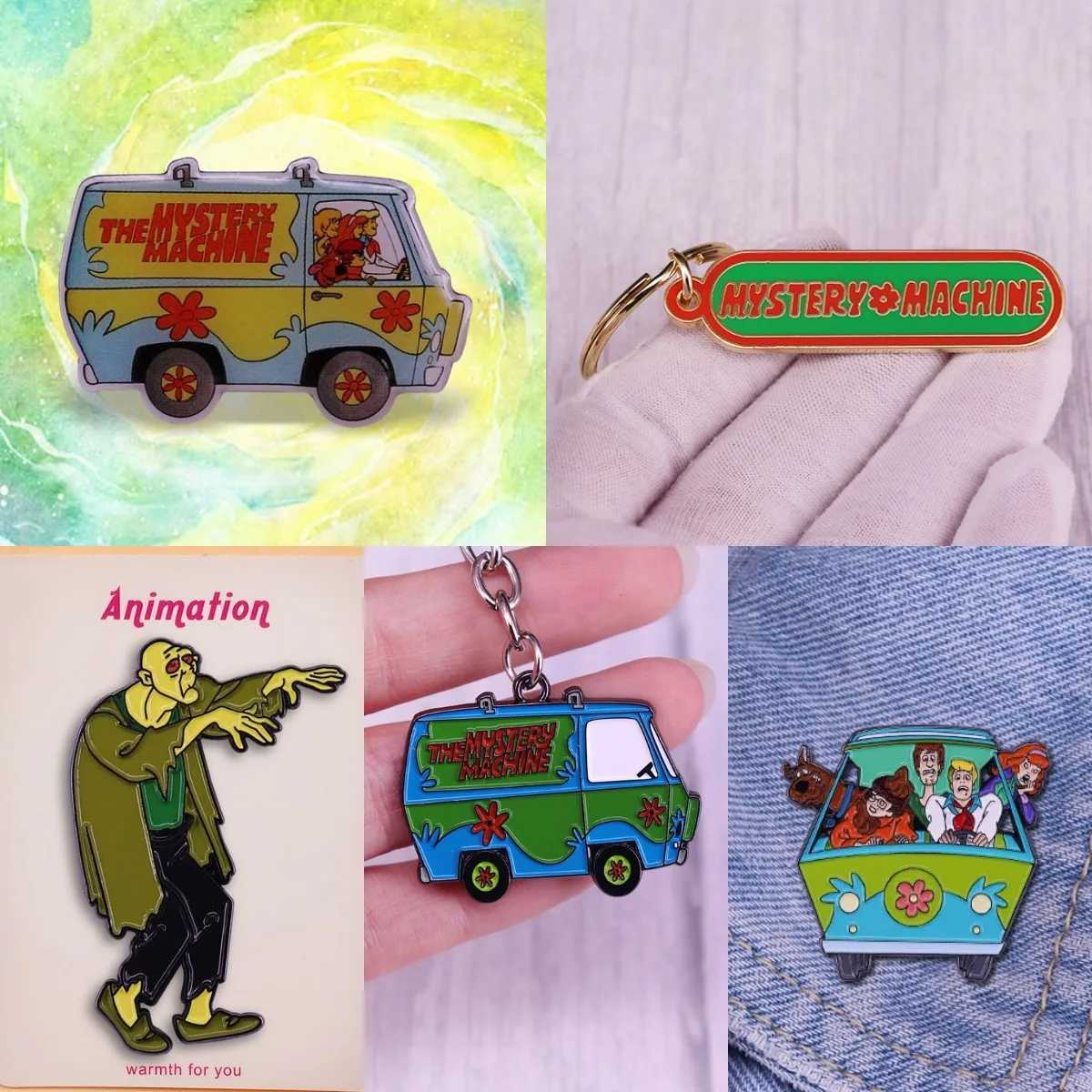 Interesting cartoon enamel pin panel valve mysterious machine Brooch zombie villain lapel metal badge keychain gift wholesale W240815