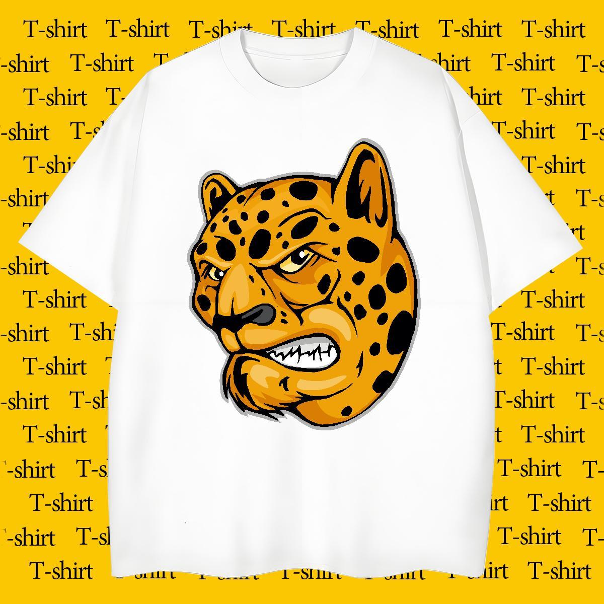 Designer Mens T Shirts leopard Breathable Crew Neck Anime Printing Street Custom Big Size 230g Pure Cotton Men Tshirts Designer Fashion Top Tees