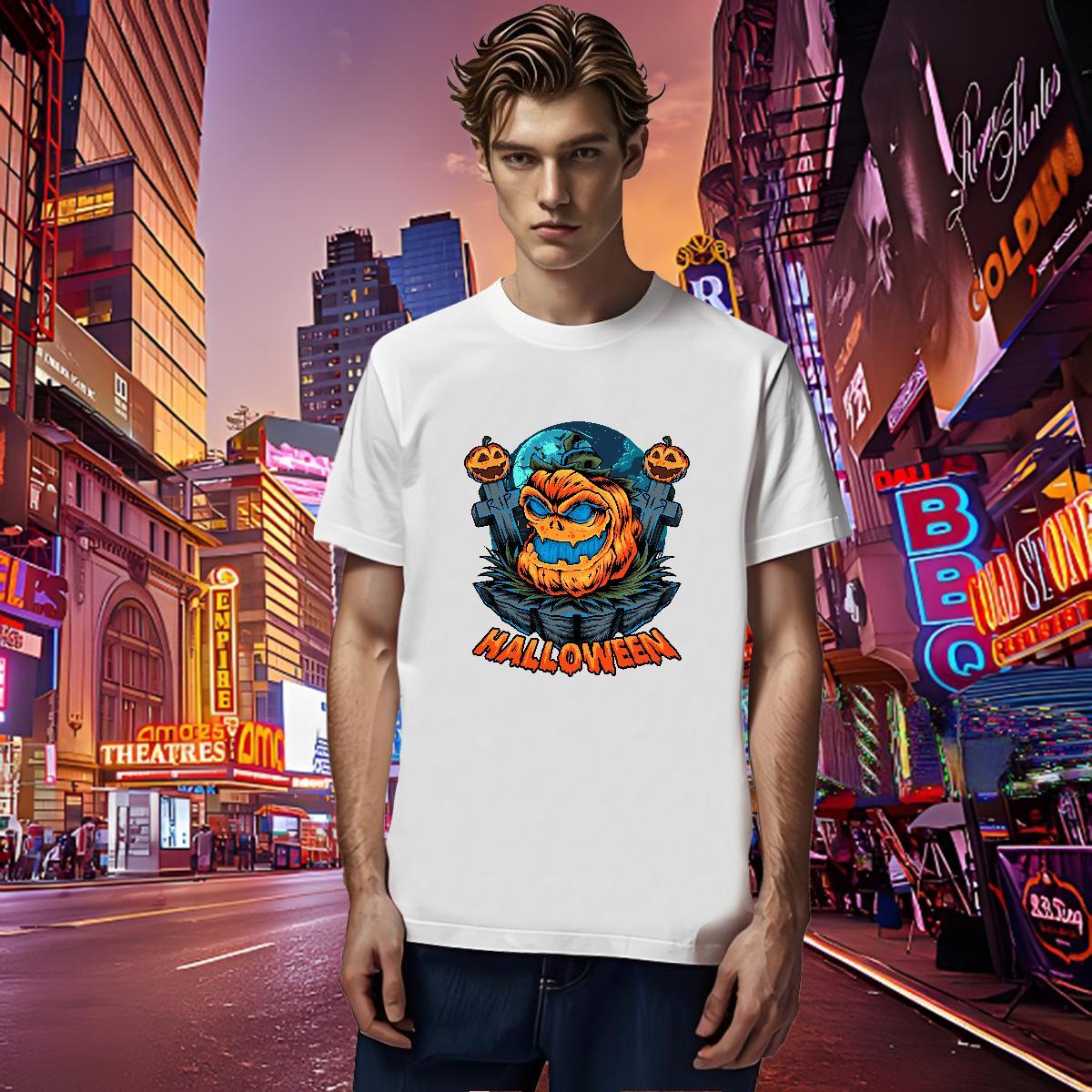 Cool T shirt halloween Short Sleeve Soft Street Wear White Plus Size 100% Cotton 230g Tshirt for Man Woman Brand Tops Shirt