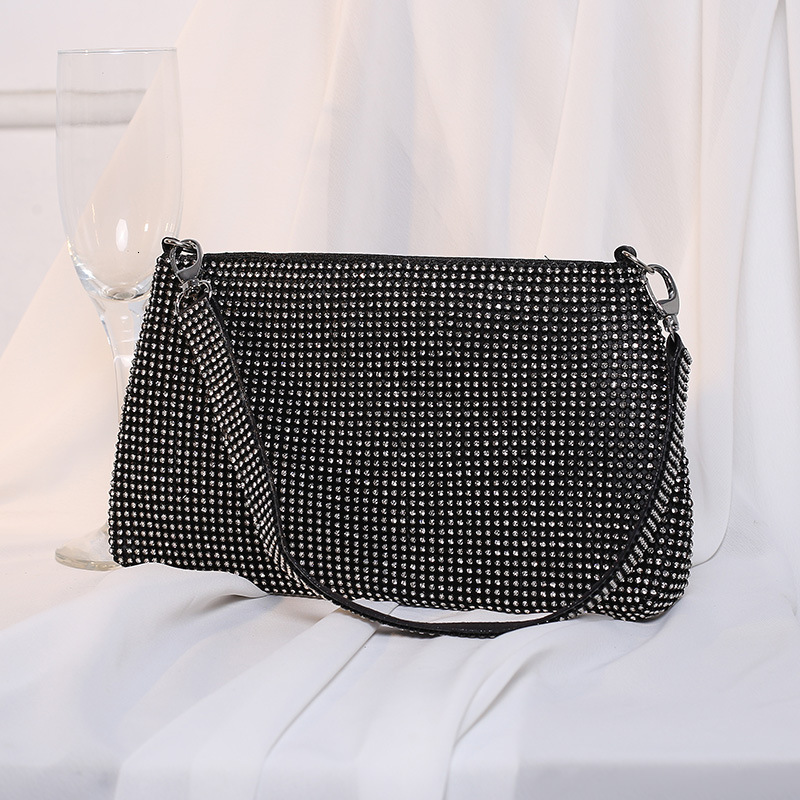 New banquet handmade rhinestone handbag, underarm shoulder crossbody bag, women's bag