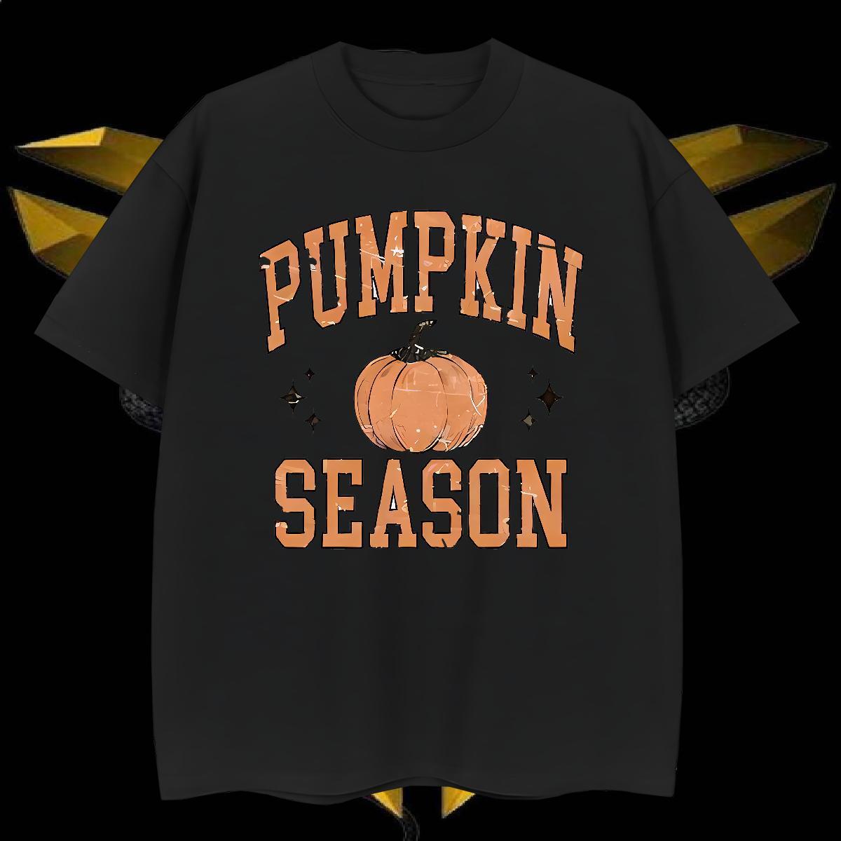 Designer pumpkin Mens Tshirts 230g Pure Cotton T-Shirts for Men Plus Size Cartoon Street Breathable Short Sleeve Soft Tops
