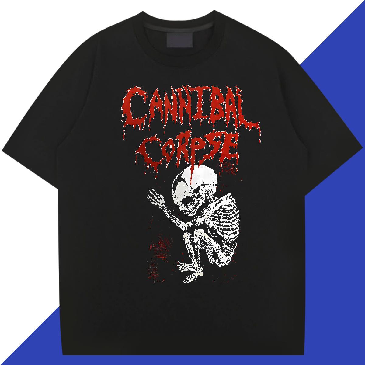 New Designer scary Tshirt for Man Woman 230g Pure Cotton T-Shirts for Men DIY Printed Casual Crew Neck Breathable Loose Fit Clothes