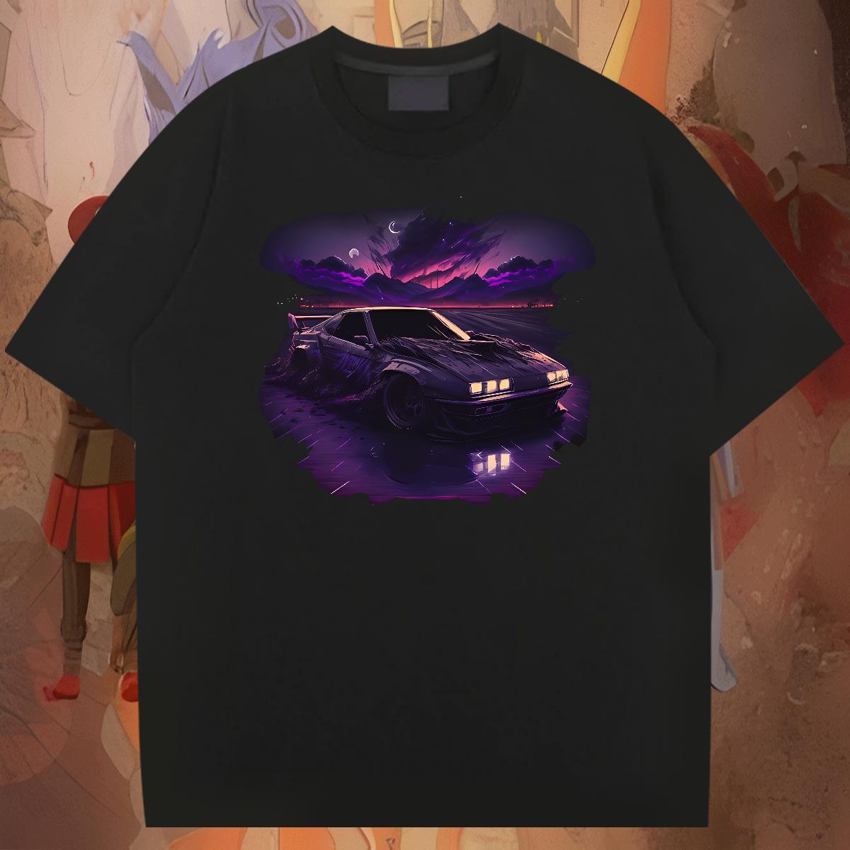Classic Men Clothes T-Shirt Street Wear 230g Pure Cotton DIY Logo Oversized Short Sleeve Soft car Man T Shirts Fashion Casual Tee Shirt