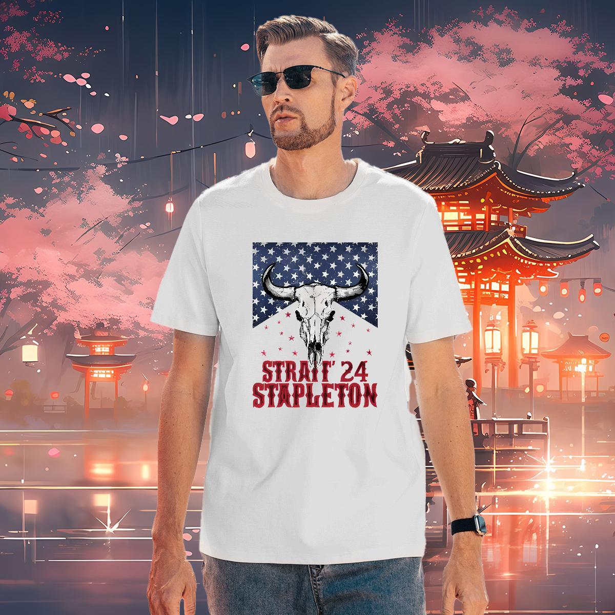 Free Shipping Men T Shirts straif 24 stapleton Round Neck Short Sleeve High Street Hip Hop Custom Cartoon 230g 100% Cotton Men Tops Tees DIY Tee Shirt