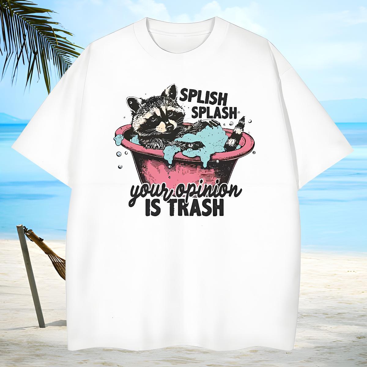 Loose Man T Shirts have a bath Crew Neck Breathable Daily Outfit Customized Print 230g Cotton Couples T Shirts New Arrival Polos