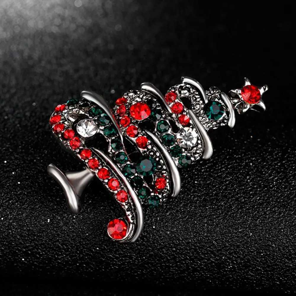 Jewelry gifts jewelry gifts rhinestone brooches womens brooches multi-color Christmas trees womens gifts W240815