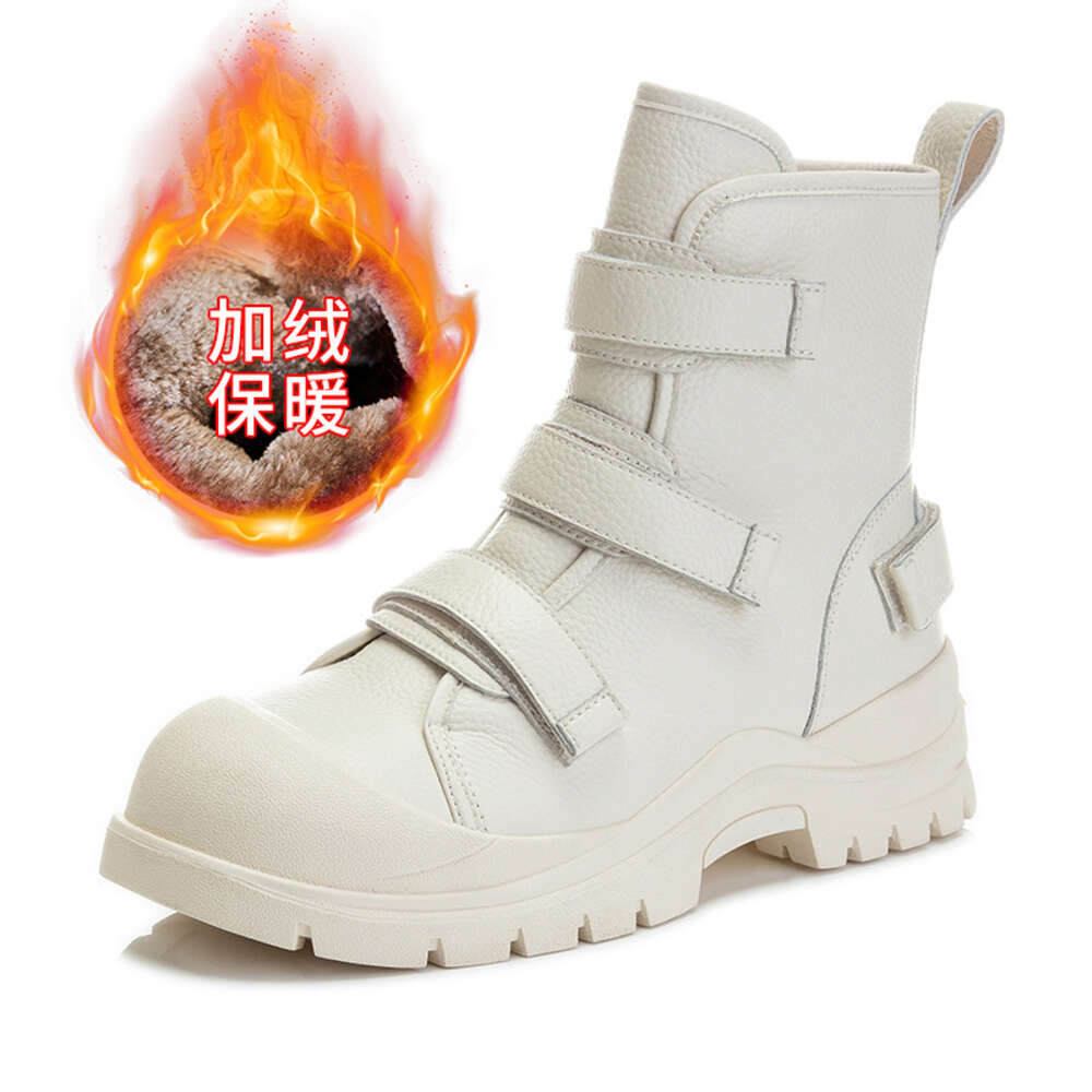 Ddmysports Genuine Leather Martin Winter New Plush Short Versatile Women S Mid Length Boots Slim For Children OUTDOOR