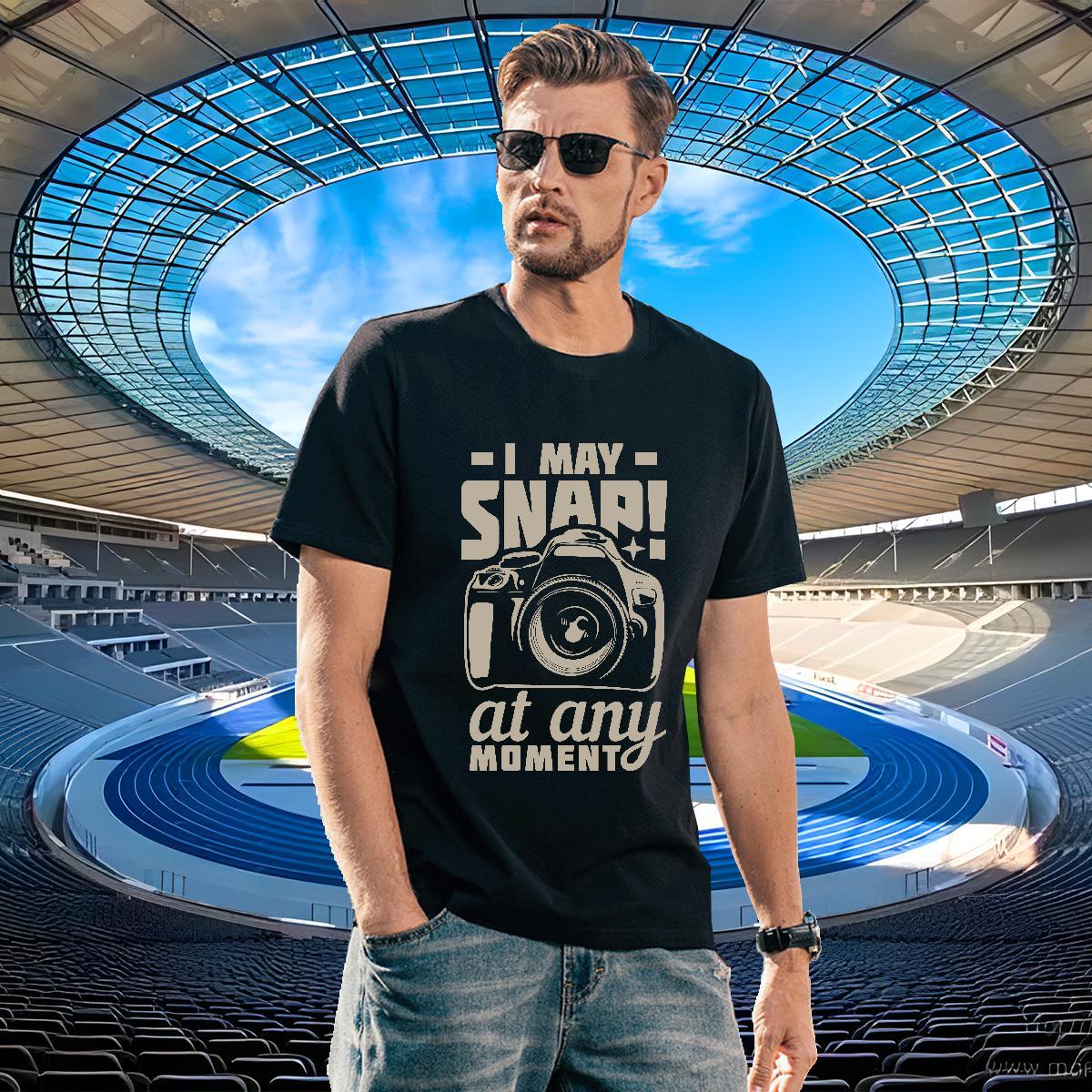 Free Shipping Men Clothes T-Shirt Home Outdoor 100% Cotton 230g Custom Print Oversized Breathable Short Sleeve camera T Shirts Men 2024 Wear