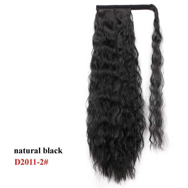 I am a Wig twisted straight clip in a ponytail that extends into a synthetic high-temperature wrap around the hair in a magic cream ponytail W240817