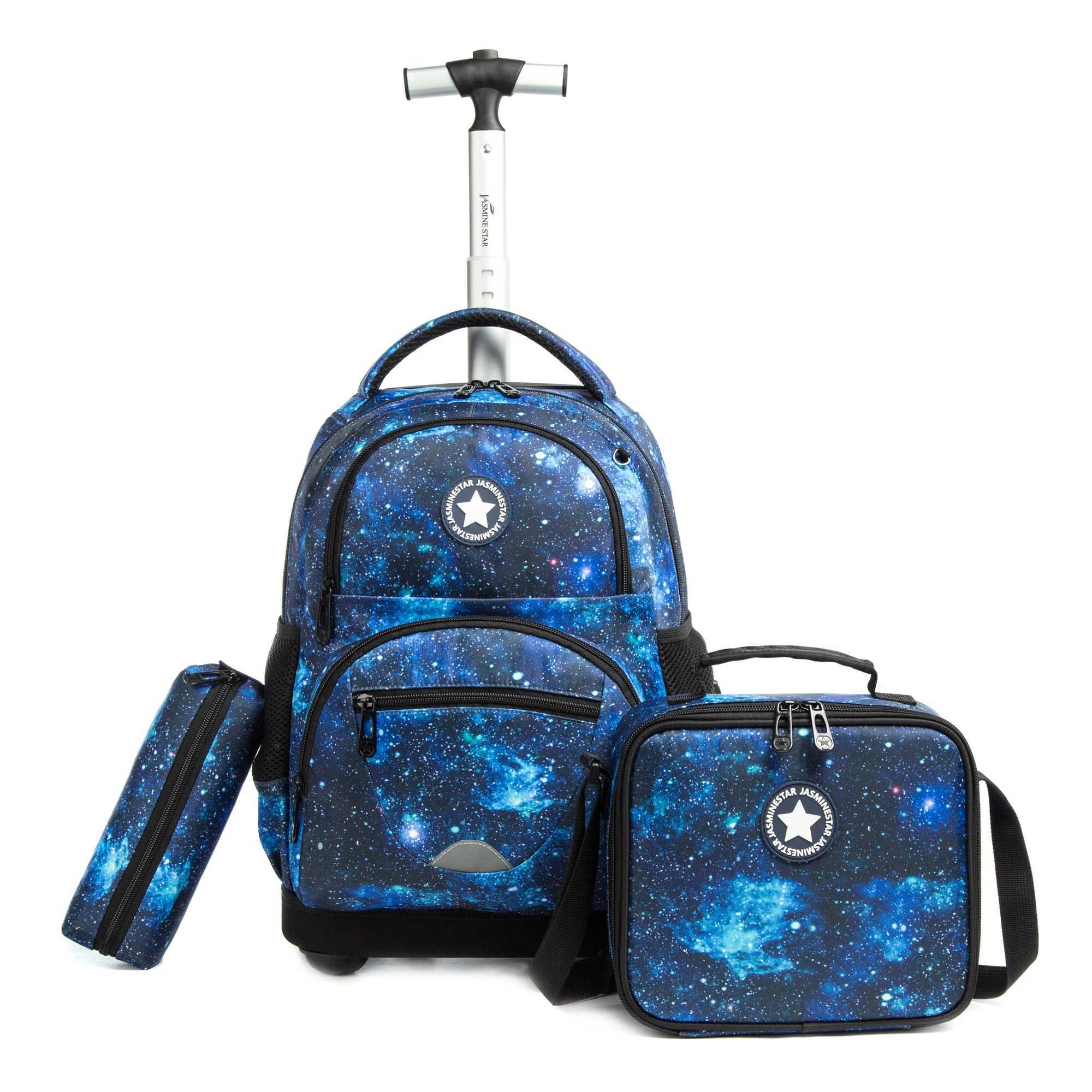 School Wheeled Backpack for boys Kids Rolling Backpack 3pcs Set Lunch Bag School Trolley bag for girl School Rolling luggage Bag Y240820