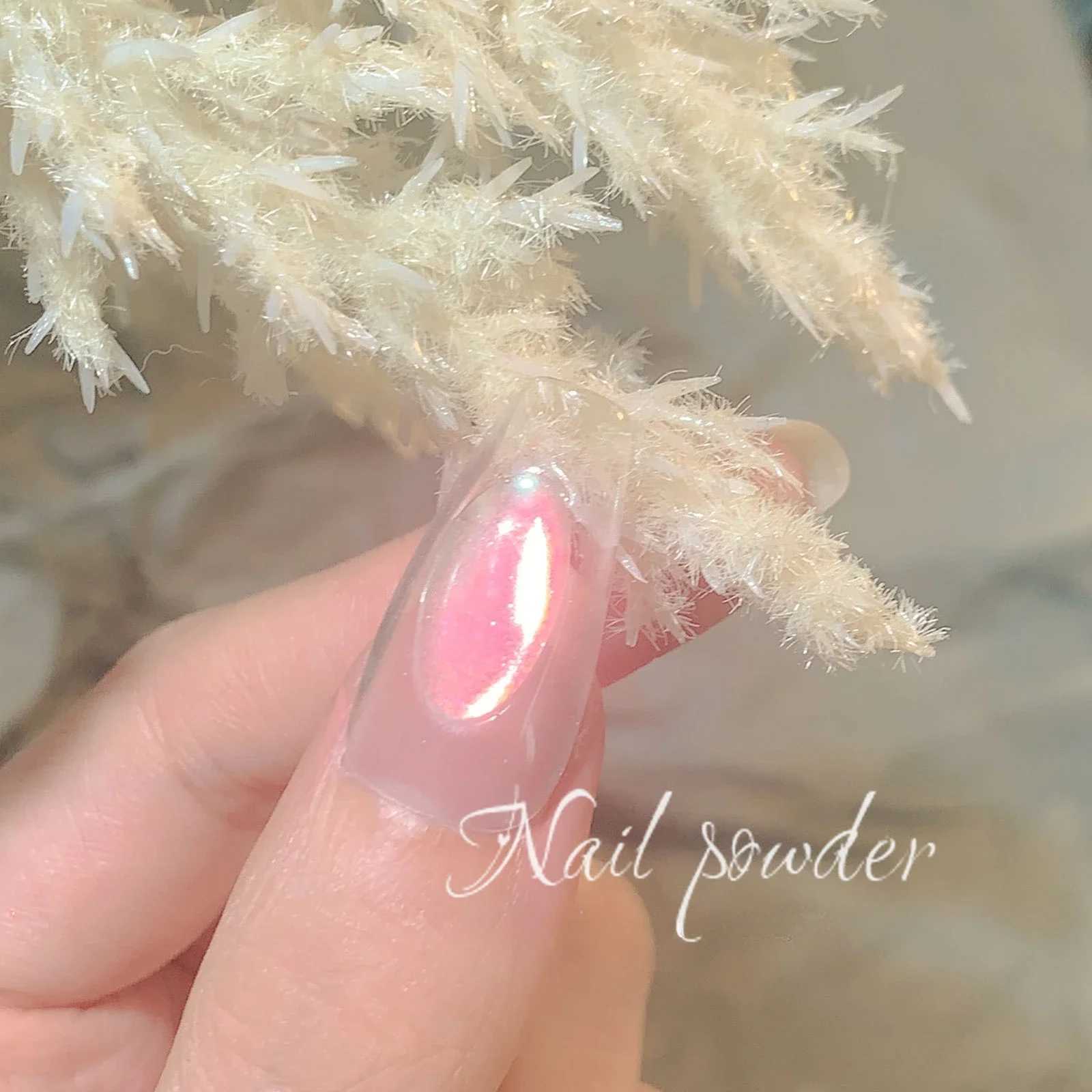 Aurora Ice Transparent Laser Magic Aurora Rainbow Mirror Nail Glitter Gel Pigment Powder Chrome Charm Nail Art Decoration ToolsXJ240815