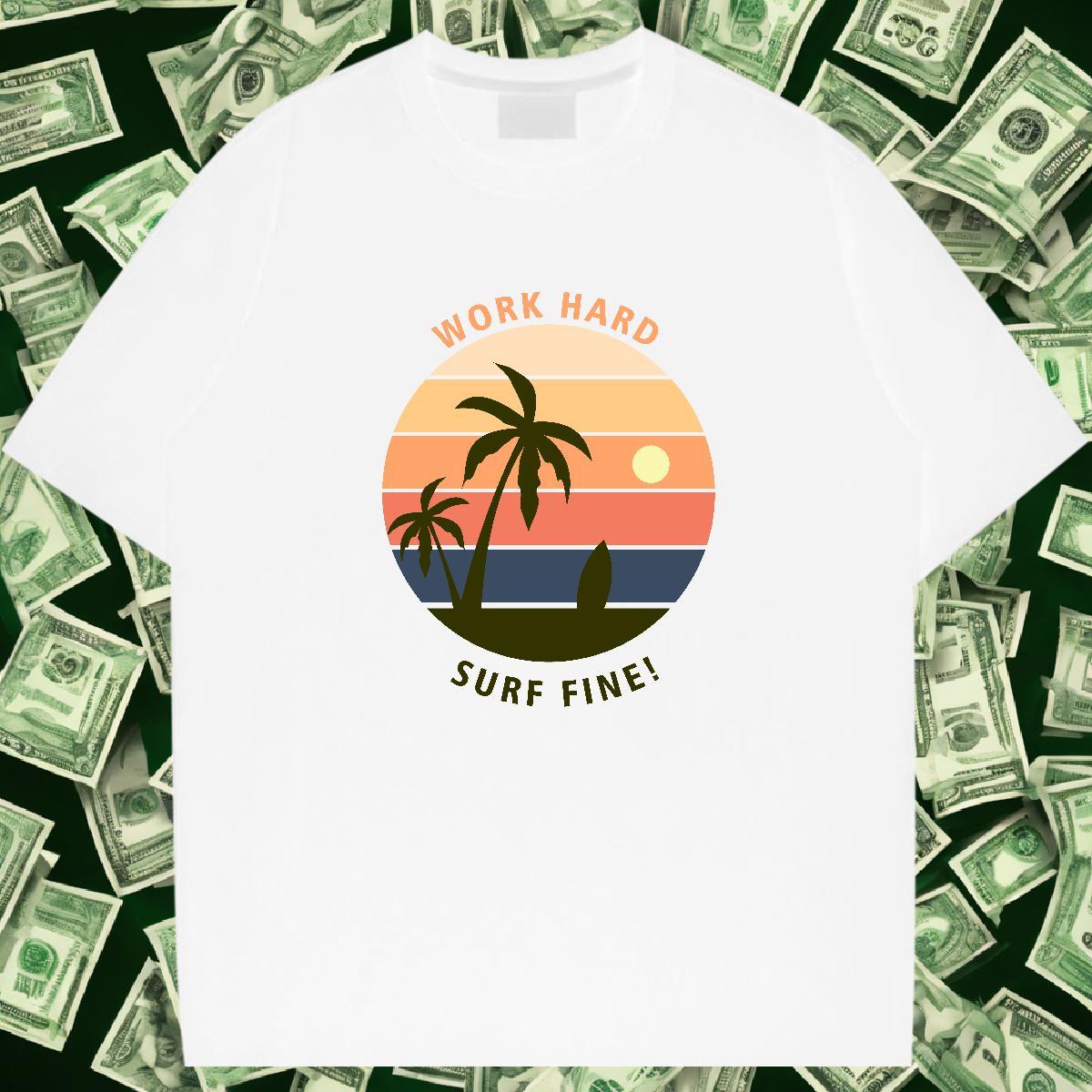 Soft Men Clothes T-Shirt Street Casual 100% Cotton 230g Anime Breathable Short Sleeve sea Mens T Shirts 2024 New Tees