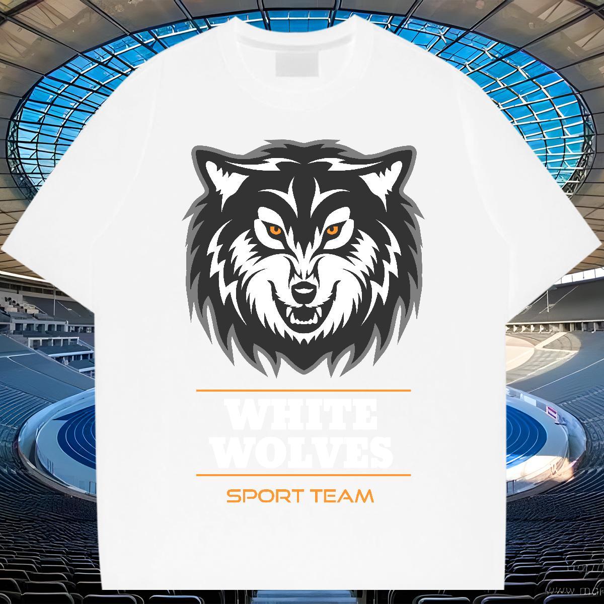 TOP Quality Men T Shirts wolf Short Sleeve Soft Home Outdoor DIY 230g 100% Cotton Mens Tshirts Stylist Tops