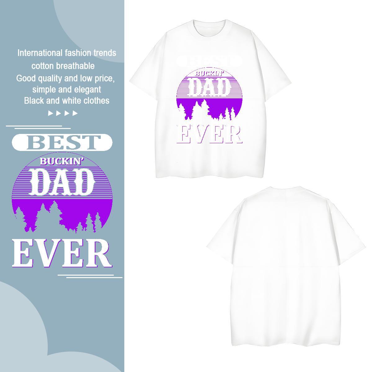 Classic DAD T shirt Street Casual Men Tops Tees 230g Cotton Fashion Design Crew Neck Custom Print Oversized Clothes