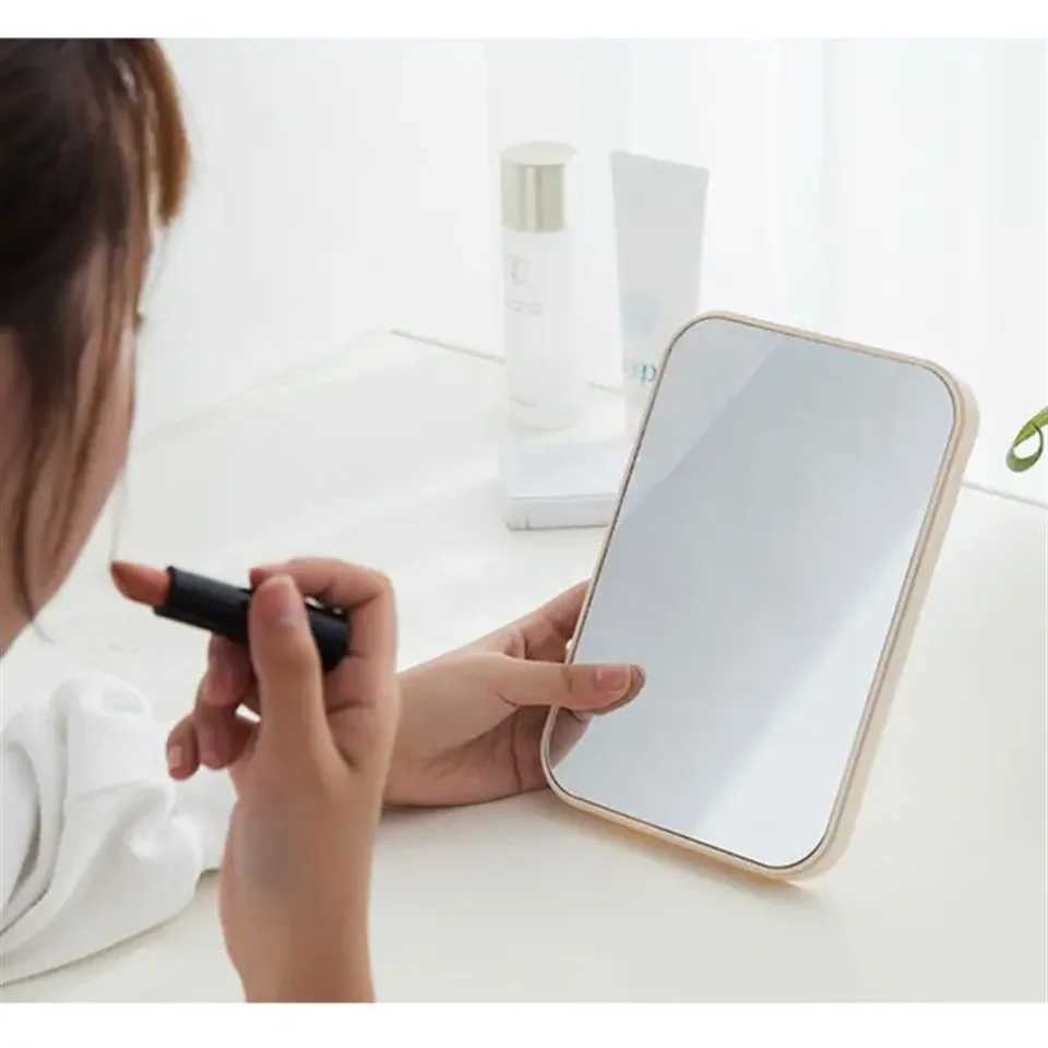 8-Inch Desktop Makeup Mirror Portable Princess MirrorTable Desk Wall Hanging Dual-Purpose Square Mirror Y240819