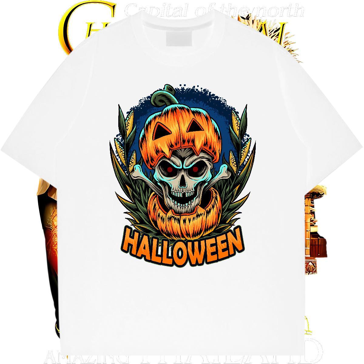 Loose Fit T-Shirts halloween Breathable Short Sleeve Spring Summer Custom Big Size 230g Cotton Men Tshirts Designer Tops Shirt