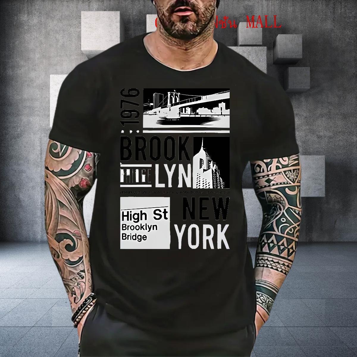 Classic New York 230g Cotton Tshirt for Man Woman Casual Breathable Short Sleeve Men T Shirts Fashion Design Custom Anime Tees Shirts