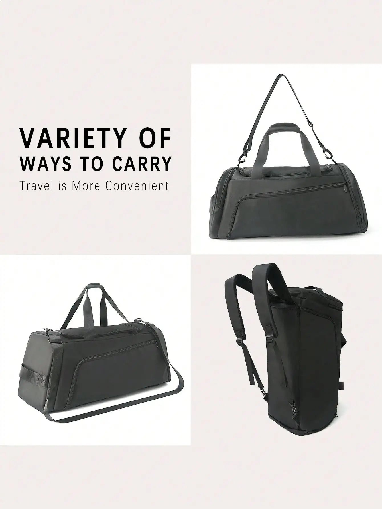 1pc Unisex Large Capacity Dry And Wet Separation Travel Bag Fitness Bag Sports Bag Suitable For Outdoor Travel Business Trip 240819