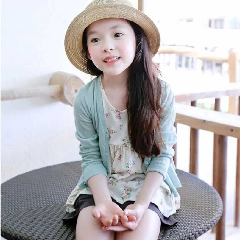 Baby Toddler Teen Girls Cardigan Coat Children Outerwear Girls Sweater Kids Cardigans Spring Autumn Summer Baby Girl ClothesXJ240819