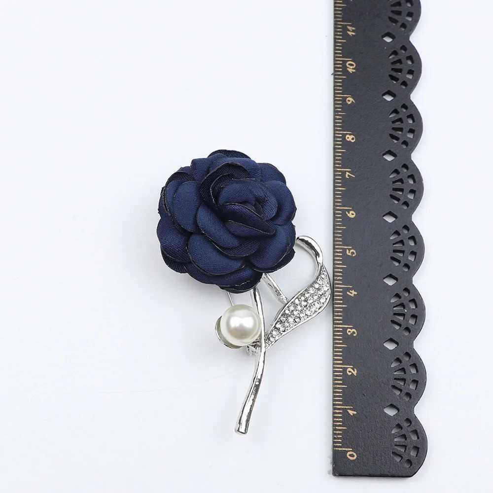 Red Royal Blue Rose Brooch Womens Jewelry Brooch Bridal Brooch Collar Brooch Corset Coat Accessories W240815