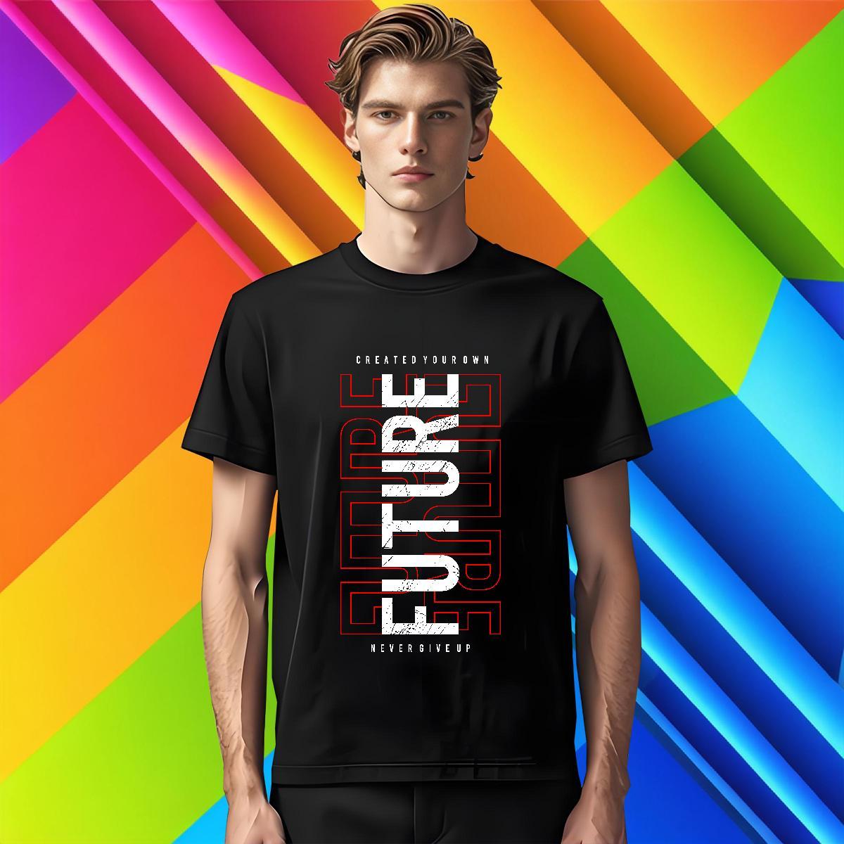 Popular letter 230g Cotton Men Clothes T-Shirt Summer Casual O Neck Short Sleeves T Shirt For Man 2024 Summer Custom Printed Tops Shirt