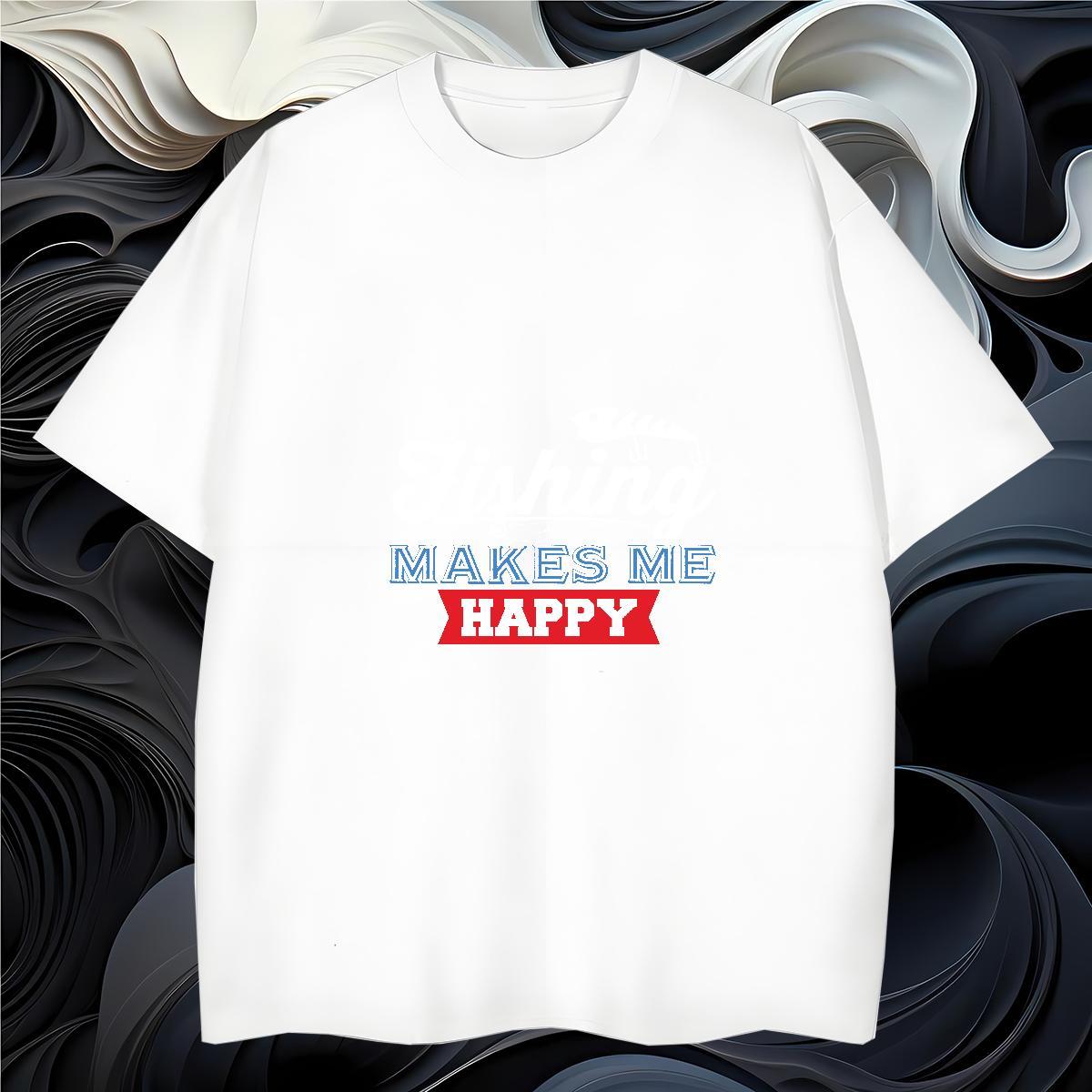 Classic fish T Shirt For Man Spring Summer Tshirt for Man Woman 100% Cotton 230g Designer Fashion Crew Neck DIY Tops Tees