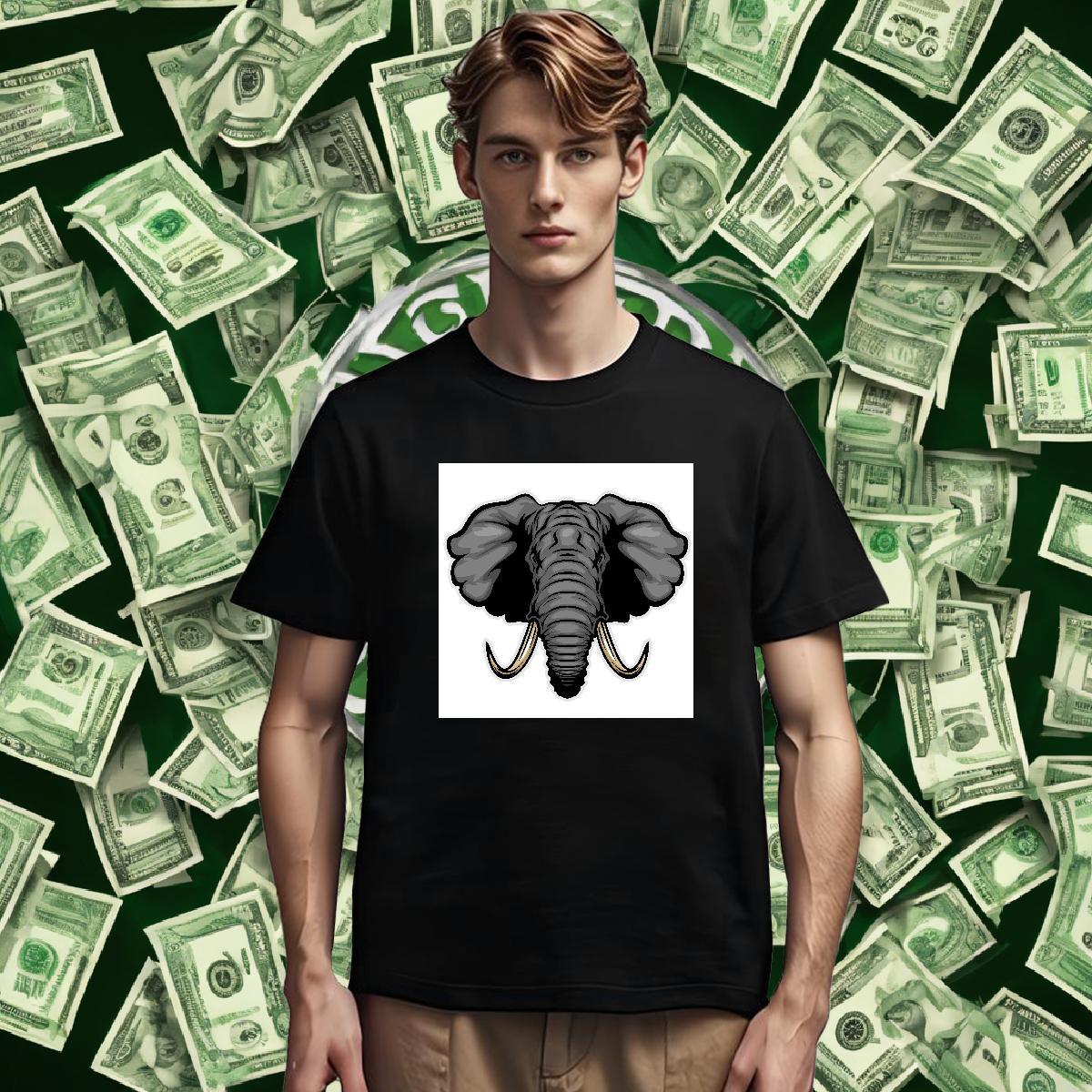 DIY Tshirts elephant Casual Daily Wear 100% Cotton 230g Tops Tees Round Neck Short Sleeve Wholesale Men T Shirts Plus Size Custom