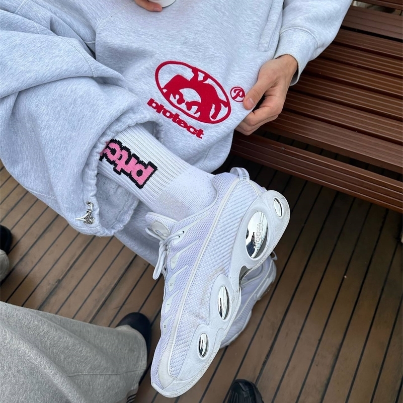 Streetwear PROTECT Sweatpants Y2K Pants Hip Hop Letter Embroidery Baggy Casual Pants Mens Womens Elastic Waist Jogging Trouser 240819