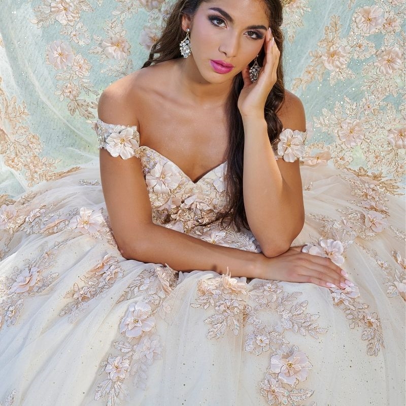 Light Champagne Dresses Ball Gown 2024 Sweet 16 Party Birthday Lace Applique Vestidos De 15 Quinceanera XV Princess