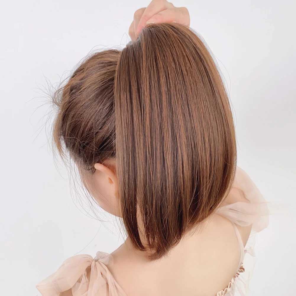 Womens high ponytail wig with clip stylish and charming DIY styling wig perfect for female role-playing themed parties W240817